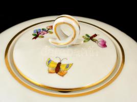 Herendi Viktória mintás  tea kiöntő, kézzel festett, jelzett, apró kopásnyomokkal, m:15 cm