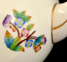 Herendi Viktória mintás  tea kiöntő, kézzel festett, jelzett, apró kopásnyomokkal, m:15 cm