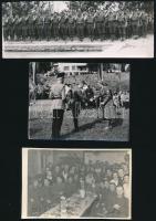 Tiszavölgyi József (1909-?) budapesti fotóriporter hagyatékából 13 db vintage fotó katonákról, többs...