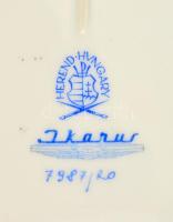 Herendi Rotschild mintás doboz, kézzel festett, jelzett (Ikarus), apró kopásnyomokkal, 16,5×8 cm