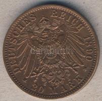 Német Birodalom/Császárság/Poroszország 1890A 20M Br próbaveret 4,13g T:1/1- RR!
