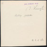 cca 1935 Kinszki Imre (1901-1945) budapesti fotóművész pecséttel jelzett és aláírt vintage fotója (R...