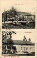 1907 Klopódia, Klopodia, Clopodia; Állami elemi iskola, Vekerle kastély. Dajkovits J. utóda kiadása / school, castle