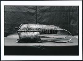 cca 1990 Maurer: Teaszedő kosár, 4 db feliratozott vintage fotó, 24x18 cm