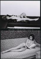 cca 1976 Egy privát farsangi bál után, szolidan erotikus felvételek, 13 db vintage negatív + 3 db ma...