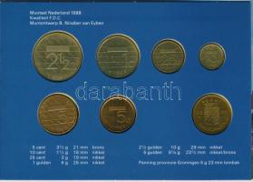 Hollandia 1988. 5c-5G (6xklf) + "Groningen" emlékérem forgalmi sor karton dísztokban T:1
...