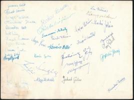 1953 Budapest, Landler Jenő Ált. Gimnázium tanárai és végzős tanulói, kistabló nevesített portrékkal...