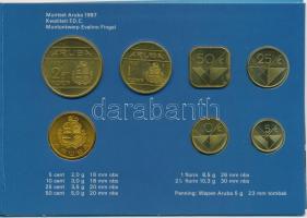 Aruba 1987. 5c-2 1/2Fl (6xklf) + "Aruba" emlékérem forgalmi sor karton dísztokban T:1
Aru...