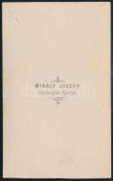 cca 1862 Eger, Mihály József fényképész műtermében készült, vizitkártya méretű fénykép, 10,2x6,3 cm