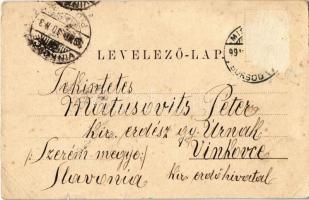 1899 Miskolc, Főgimnázium, Városház tér, Megyeház utca, Diósgyőri várrom. Kiadja Verő J. és Társa. A...
