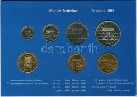 Hollandia 1994. 5c-5G (6xklf) + "Friesland" emlékérem forgalmi sor karton dísztokban T:1
...