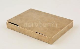 Fa berakásos dekoratív fém doboz, 17,5×13,5×2,5 cm