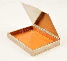 Fa berakásos dekoratív fém doboz, 17,5×13,5×2,5 cm