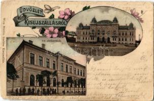 1902 Kisújszállás, Városház palota, Kir. Járásbíróság. Kiadja Wicz Márton. Art Nouveau, floral (EB)