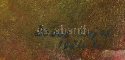 Dobos Lajos (1921-): Enteriőr. Olaj, papír (széleken apró szakadások), jelzett, 31×42 cm