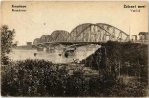 1926 Komárom, Komárno; Zelezny most / vashíd. Kiadja Spitzer Sándor / iron bridge (EK)