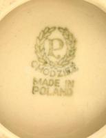 Chodzież lengyel porcelán tálka, "Olimpia Poznan 1945" felirattal, jelzett, apró kopásokka...
