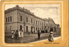 Nagykároly, Carei; megyeháza, hölgyek. Csókás László kiadása / county hall, ladies (Rb)