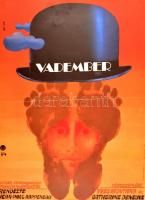 1977 Vadember. Yves Montand, Catherine Deneuve Mokép moziplakát 40x60 cm Hajtva