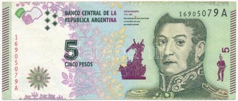 Argentína 2015. 5P T:III Argentina 2015. 5 Pesos C:F