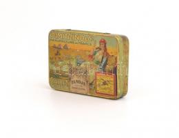 Dimitrino & Co régi cigarettás doboz, kissé kopott, 11x7 cm
