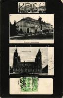 1911 Pécs, Püspöki rezidencia, Székesegyház. Art Nouveau. TCV card (EK)