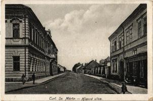 1918 Turócszentmárton, Turciansky Svaty Martin; Hlavná ulica / Fő utca, Schwarz K. üzlete. Kiadja Gasparik J. / main street, shop (EK)