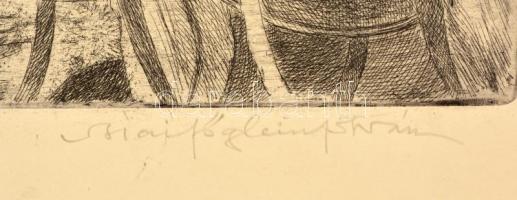 Biai-Föglein István (1905-1974): 2e état, rézkarc, papír, jelzett, 29×49,5 cm