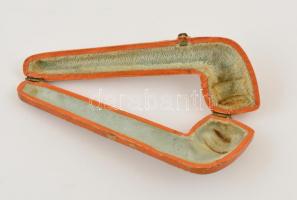 Régi pipatartó tok, kopott, 13×4 cm