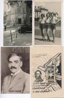13 db RÉGI képeslap, külföldi és magyar városok, motívumok / 13 pre-1945 postcards, Hungarian and European towns and motives