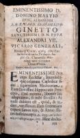 Ancic, Ivan, (1624-1685):Thesaurus Perpetuus Indulgentiarum Seraphici Ordinis Sancti Parris Nostri F...