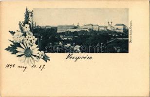 1898 Veszprém, floral. Kiadja Krausz A. fia (EK)