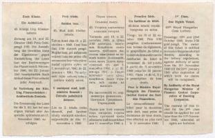 1940. "45. Magyar királyi osztálysorsjáték - 1. osztály" 1/8-ad sorsjegy T:II