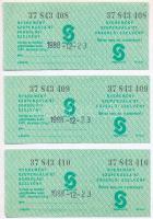 1987-1988. Skála sorsolási szelvény bélyegzéssel (8x) T:II