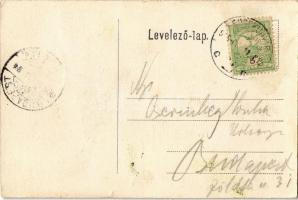 1905 Érsekújvár, Nové Zámky; Pályaudvar, vasútállomás, gőzmozdony / Bahnhof / railway station, locom...