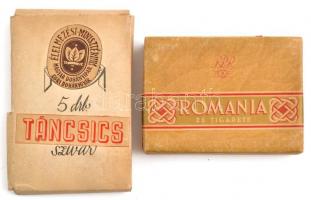 1 db Táncsics szivar eredeti dobozában + Romania cigaretta papírdoboz