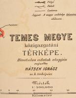 A magyar szent korona országainak megyei térképei 48.: Temes megye közigazgatási térképe. Szerk.: Ha...