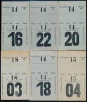 cca 1940-1944 11 db lóversenyes szelvény, jegy, stb.