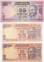 India 2006. 10R (2x) + 50R T:I,I- India 2006. 10 Rupees (2x) + 50 Rupees C:UNC,AU