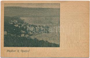 Abbazia, Opatija, Opatye; wooden postcard