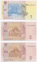 Ukrajna 2013. 2H (2x) + 2014. 1H T:I
Ukraine 2013. 2 Hryven + 2014. 1 Hryvnia C:UNC