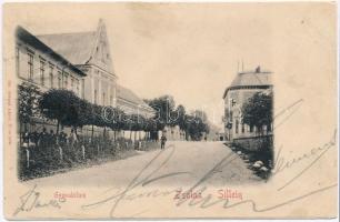 1900 Zsolna, Sillein, Zilina; Gymnásium / gimnázium. Kiadja Gansel Lipót 105. / high school (r)