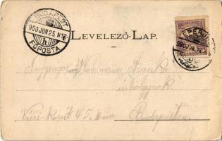 1900 Eperjes, Presov; Görögkatolikus székesegyház, belső. Kósch Árpád kiadása. Fénynyomat Divald / G...