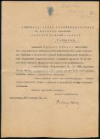 1937 Bp., MÁV-mérnök, okleveles vegyészmérnök kérelme műegyetemi csendőrzászlóalj V. százada igazoló bizottsága részére szolgálati idő igazolása ügyében