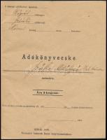 1897 Kövesd, kitöltött adókönyvecske