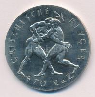 NDK 1973. Müncheni olimpia - görög birkózók fém emlékérem (40mm) T:1  GDR 1973. Münich Olympics - greek wrestlers memorial coin (40mm) C:UNC