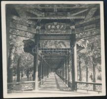 cca 1930-1940 Kína, Peking, Nyári Palota, hátoldalon feliratozva, 6×5,5 cm