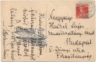 1918 Besztercebánya, Banská Bystrica; Deák Ferenc utca. Kiadja Machold F. / street view, villa (fa)