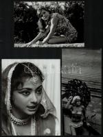 Lányok portréi, 5 db fotó, 15×12 és 23×17 cm közötti méretekben