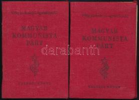 1948 Magyar Kommunista Párt 2 db tagsági könyve, tagdíjbélyegekkel